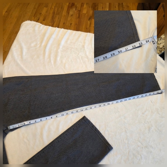 ‼️3/$30‼️ David Kahn Nikki Straight Leg Grey Python Jeans Sz 31 Snake Print New - Picture 16 of 16